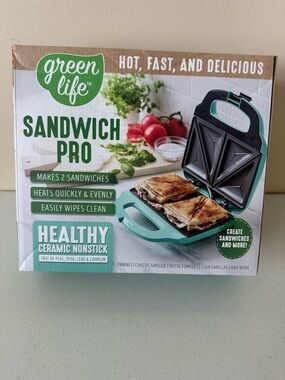 GreenLife Sandwich Pro - Electric Panini Press Grill - Healthy Ceramic Nonstick